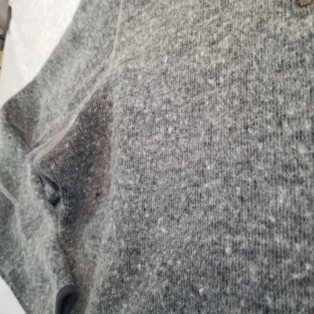 Kuhl Sweater Mens Extra Large Gray Quarter Zip Wool Blend Shaggy Outdoor Hiking